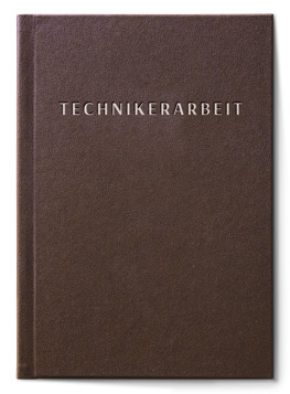 Technikerarbeit drucken und binden